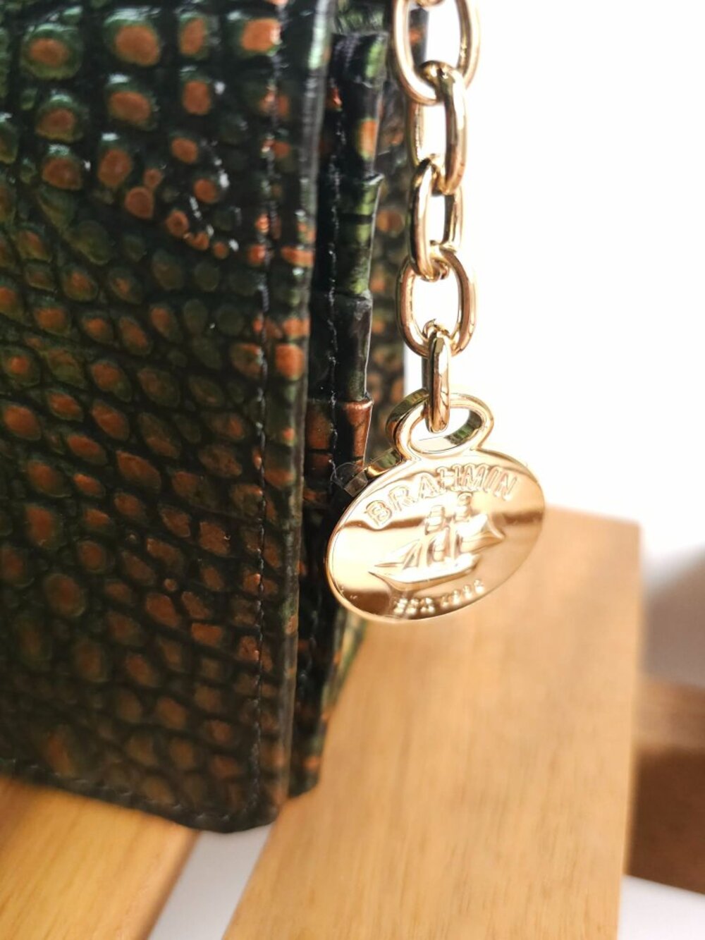 NWT Brahmin Minuette Samba Green Leather Crossbody Handbag - Picture 8 of 12